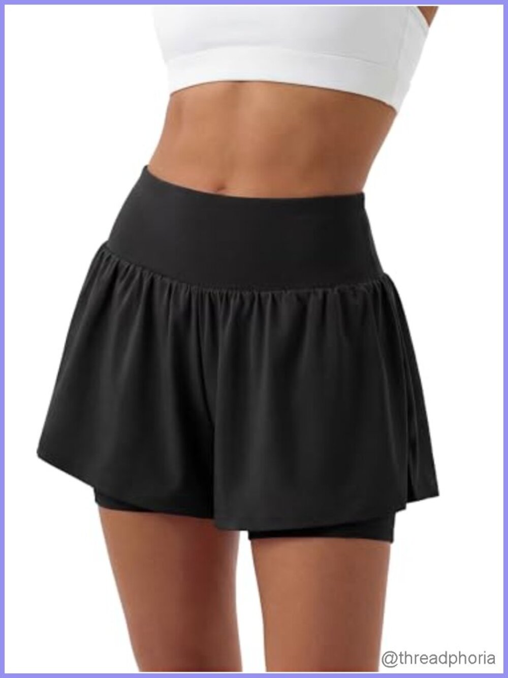 Women's 2-in-1 Running Shorts with Liner & Pockets High-Rise Athletic